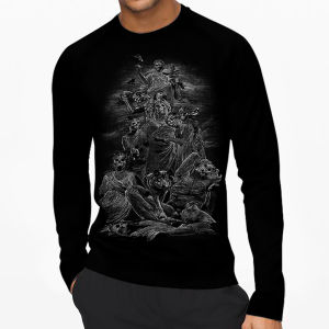 SKULL WOLF | Kaos Lengan Panjang Pria & Wanita | Distro | Sablon | Murah | Produk Lokal | CIAO.ID
