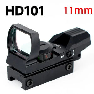 1 x 33 100% Original Tactical Red Dot Reflex Sight Green Scope 11mm 20mm Mount