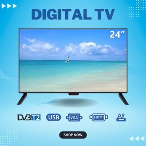 TV 24 Inch Digital DVB-T2 + Smart TV – Port USB HDMI VGA AV – Bergaransi 1 Tahun