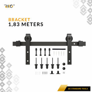 Bracket Rel Gantung Geser Pintu Kayu Gudang Industrial Barn Door Rail