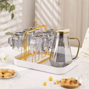 💥ส่งจากไทย💥 ถาดคว่ำแก้ว ที่คว่ำแก้ว พร้อมแท่งใส่แก้ว รูปกวางหรูหรา