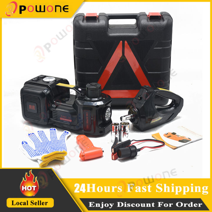 3in1 Tire Changer Machine 12v Electric Hydraulic Jack Lifter Car 