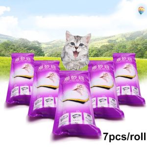 Roll Drawstring Thick Pet Cats Litter Pan Bag Liner Pouch Cleaning Supplies 7Pc