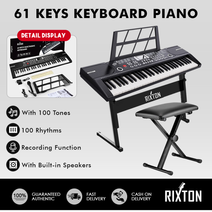 Rixton 61 keys digital electric piano keyboard portable electronic