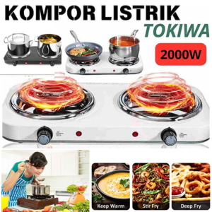 COD TOKIWA Kompor Listrik 2 Tungku 2000W Multifungsi Hemat Listrik Serbaguna Heating Coil - THP-5703
