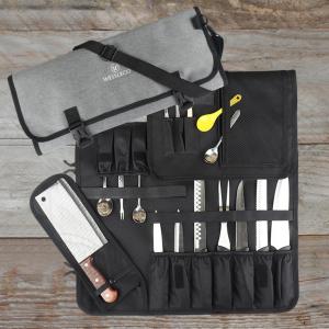 Chef Knife Roll Bag Adjustable Straps Utensils Wrap Bag for Cooking Tools