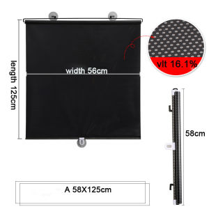 WEPHOTO Sunshade Roller Roller Window Shades Blackout Blind Shade with Suction Cups Temporary Portable Window Cover Curtain