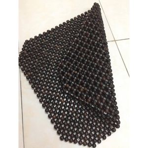 Đệm Lót Ghế Văn Phòng Hạt Gỗ Mun Kích Thước 45cm x 45cm hạt 1.2cm ( hình thật )