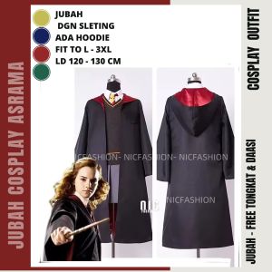 Jubah Asrama Penyihir Huffle puff Sly therinne Grifin dore NICFashion
