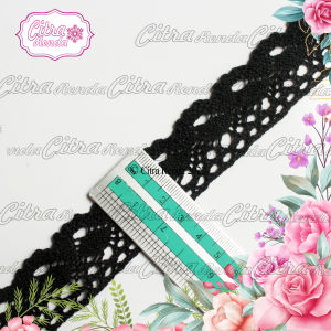 (Per 3 Meter) RDR411 Renda Rajut Motif Cantik Lebar 3Cm