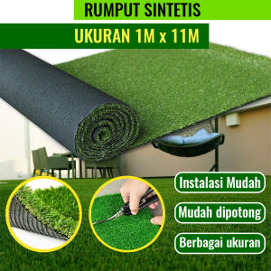 1m x 5m rumput buatan rumput indoor outdoor hewan peliharaan karpet rumput sintetis untuk kebun balkon teras halaman belakang taman