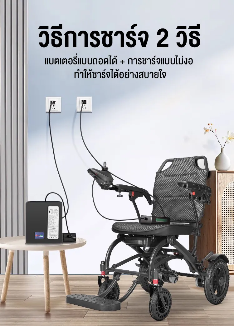 HIMIWAY รถเข็นไฟฟ้า รถเข็นไฟฟ้าอัจฉริยะส่งออกจากเยอรมัน พับได้ พกพาสะดวก น้ำหนักเบา สกู๊ตเตอร์พิเศษสำหรับผู้สูงอายุ รถเข็นคนแก่