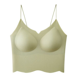 Bra for Women Wire-Free Seamless Longline Camisole Integrated Cups-152c4c8b