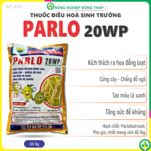 Điều Hòa Sinh Trưởng PARLO 20WP - Cứng Cây Chống Đổ Ngã Tạo Màu Lá Xanh Tăng Sức Đề Kháng (Gói 1kg)