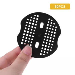 monqiqi แพ็ค 50หมุดยึด ชิ้นหมุดยึด U ผ้าคลุมดิน+แผ่นยางพลาสติกยึดหมุด เหล็กปักดิน หมุดปักดิน เหล็กแข็ง ผ้าคลุมดิน หมุดยึดผ้าคลุมวัชพืช หมุดยึดผ้าคลุมดิน