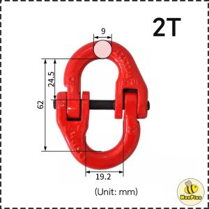 1.2T 2T Double Ring Butterfly Buckle Chain Sling Assembly Hammer Lock Chain Connector 1pc