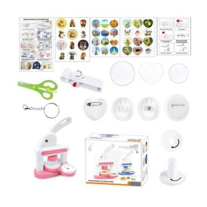 Kids Art Craft Maker Tool Set With Accessories Kits Craft Maker Press Brooch Pin Machine Educational Toy