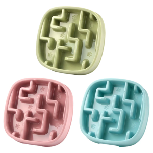 Nonslip Slow Feeder Bowl For Cats And Small Dogs Easy to Clean Dish Durable PP