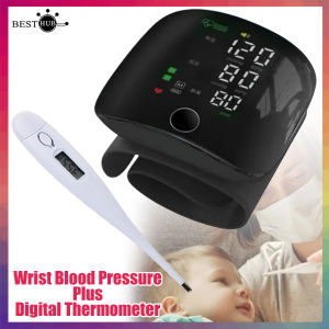 Rechargeable Wrist Blood Pressure Monitor FLK-W01 Plus Digital Thermometer