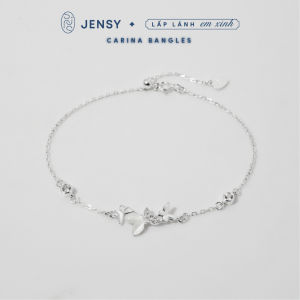 Lắc Tay Nữ Bạc S925 Cao Cấp JENSY Hình Bướm Đá Nhỏ "Carina" LTARS4662. Vòng Tay Bạc Nữ