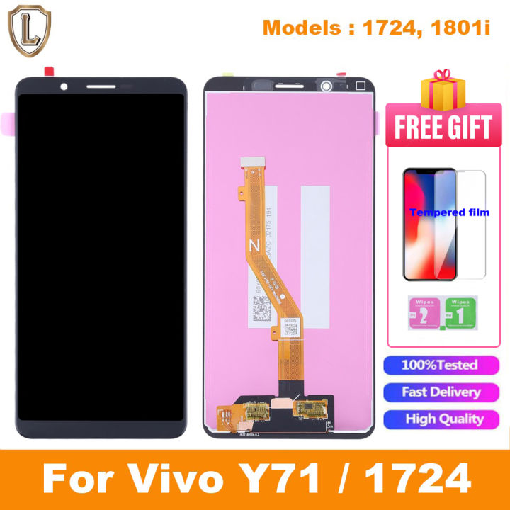 100% Tested Original LCD For Vivo Y71 LCD Y7 Y71i V1731B 1724 1801 LCD Display Touch Screen Digitizer Assembly