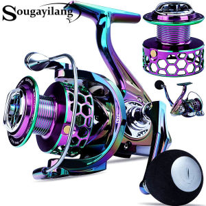 Sougayilang Gulungan Pancing 13 + 1BB Reel Pancing Putar Rasio Gir Kecepatan Tinggi 5.2:1 Spool Aluminium Seri 1000 - 4000 Untuk Memancing Ikan Karper Kakap Alat Gulungan Pancing