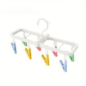 Laundry Drying Rack for Socks and Underwear - Space-Saving Multi-Functional Hanging Organizer with Multiple Hooks