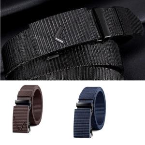 Simple Canvas Nylon Waist Belt For Jeans Pants Adjustable Secure Buckles Design Waistband for Office Worker Daily Wear