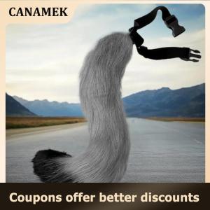 【 CANAMEK 】 1 3Pcs Fox Tail Ears Cute Paw Gloves Plush Set Cosplay Animation Exhibition Halloween Party Props