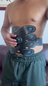 AE Fitness Equipment EMS Abdominal Muscle Stimulation Belt for Full Body Training Abdominal Strengthening Abs Definition Muscle Fitness Device Pulse EMS Belly Contracting