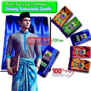 120Rb 3Pcs Sarung Samarinda Jumbo Pria Dewasa Al-Maulani 100x120cm Motif Sutera 210-Vegasus Store