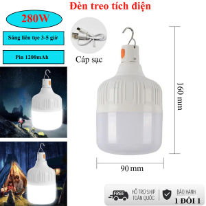 Bóng đèn tích điện pin trâu 80W 280W 500W thời gian dùng 2 đến 6 giờ