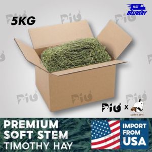 [24HR SHIP] PREMIUM SOFT TIMOTHY HAY 5KG Imported Timothy Hay Lucerne Hay Rabbit Guinea Pig Chinchilla Food 兔子 天竺鼠 牧草 龙猫
