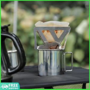 【Lowest Price】Portable Coffee Drip Rack Coffee Making Tool Coffee Filter Rack Outdoor Camping Dripper Coffee Dripper Stand for Hiking