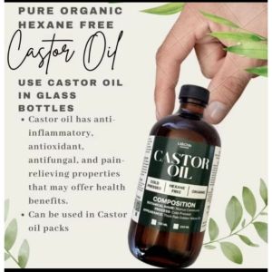 PURE CASTOR OIL HAIR GROWER ORGANIC HEXANE FREE COLD PRESSED BOTTLE 120 ml/250 ml/500 ml