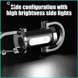 Multifunctional COB LED Keychain Flashlight Small Portable Torch for Camping Hiking Outdoor Activities