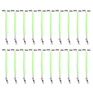 20Pcs T-Shape Swivels Snaps Stainless 3 Way Rolling Swivels Balance Crosses Line Fishing Swivels with Luminous Beads Set