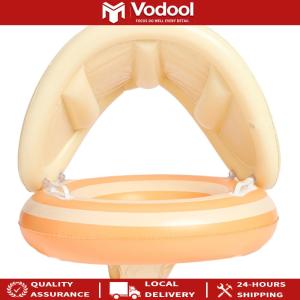 Baby Swimming Ring Inflatable Swim Ring with Detachable Sunshade Beach Water Leakproof Kids Seat Ring for Kids Toddlers
