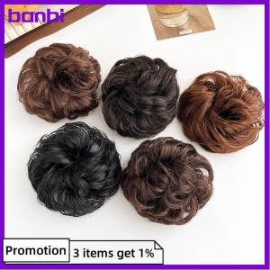 banbi Synthetic Hair Bun Wig Ladies Ponytail Hair Extension Scrunchie Elastic Meatball Head Hairpieces Scrunchie Wrap Natural Realism