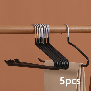 5Pcs Household Non-Slip Z-Shaped Trouser Rack Simple Stainless Steel Trouser Hanger For Pants Trouser Jeans Skirt Wardrobe Organizer