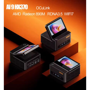 AOOSTAR G-FLIP AMD Ryzen AI 9 HX 370 2*DDR5 2*M.2 2280 SSD USB4.0*2 OCulink WiFi 7 BT5.2 5 inch display Gaming MINI PC