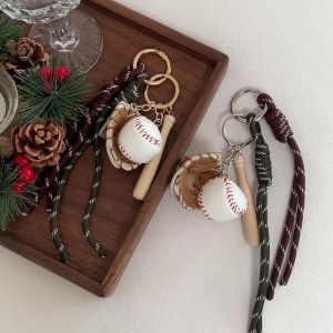 ANGY  ไนลอน จี้เชือกถักเบสบอล ทอเชือก ชาร์มกระเป๋า โซ่กุญแจรถยนต์ ดี ห่วงกุญแจ ชาร์มกระเป๋าเชือกถัก ตกแต่งกระเป๋าเป้