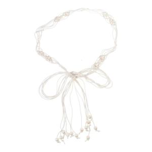 Phong Cách Bohemian Dây thắt lưng phụ nữ dải thắt eo làm bằng tay với hạt gỗ rìa chi tiết đa năng