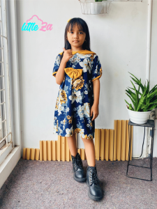 Baju Anak katun rayon dress anak katun rayon baju harian size 1-8 tahun littleza