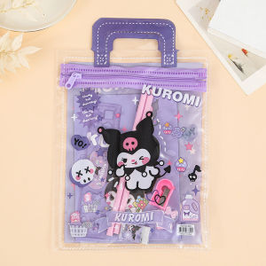 Sanrio Kids Stationery Set Student Kuromi My melody Childrens Party Gifts PVC Organizer With Pencil