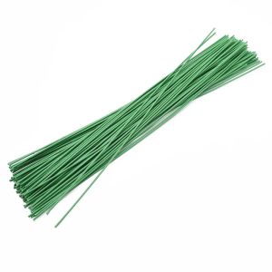 100Pcs 30cm 40cm Artificial Flower Stem Iron Wire Bouquet Accessories Green Thin Iron Wire for Handmade Flower