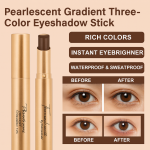 Threecolor eyeshadow palette pearl gradient sequins