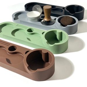 XYAX Silicone Tấm lót cà phê Không trượt Bảo vệ bàn Trạm pha chế Mềm mại Dễ dàng vệ sinh Giá đỡ portafilter Dành cho kích thước 51MM 53MM 58MM