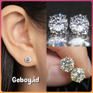 Anting Titanium Anting wanita Cristal Zircon Minimalis