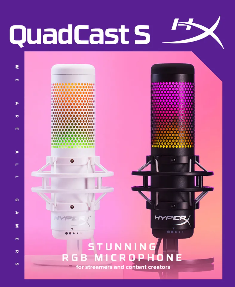 MICROFONO HYPERX QUADCAST S RGB WHITE (519P0AA)